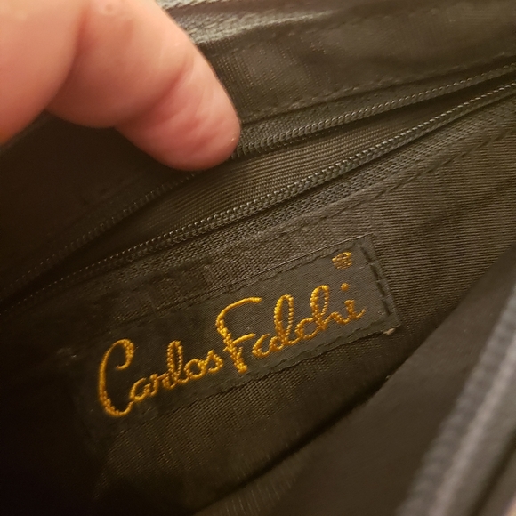 Vintage Carlos Falchi Leather Cross Body Bag Made in Italy - Picture 4 of 8